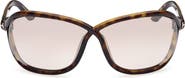 TOM FORD Fernanda 68mm Oversize Butterfly Sunglasses
