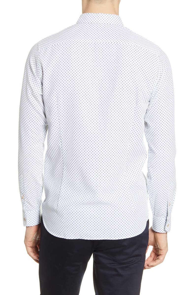 Ted Baker London Polynosic Slim Fit Geo Print Long Sleeve Button-Up Shirt, Alternate, color,