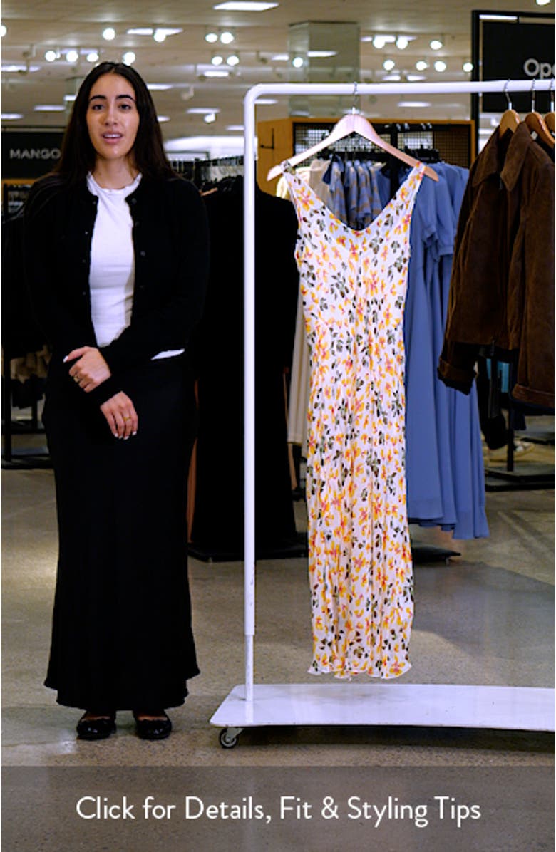 Jules Metallic Floral Print Sleeveless Dress, sales video thumbnail