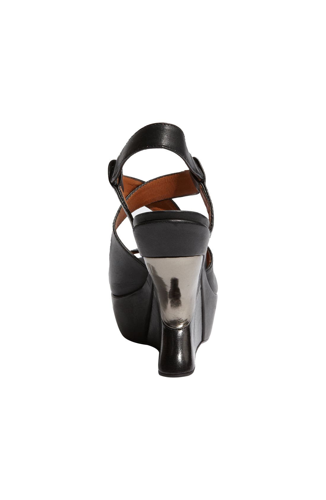 'Kaisa' Wedge Sandal, Alternate, color, BLACK