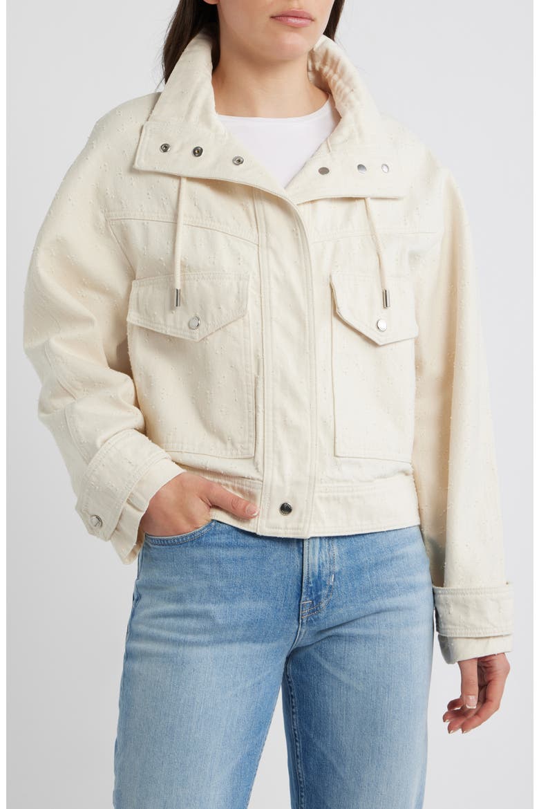 Denim Jacket, Alternate, color, SOFT CREAM