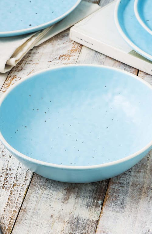 Stone Lain Elena Stoneware 4-piece Bowl Set In Blue
