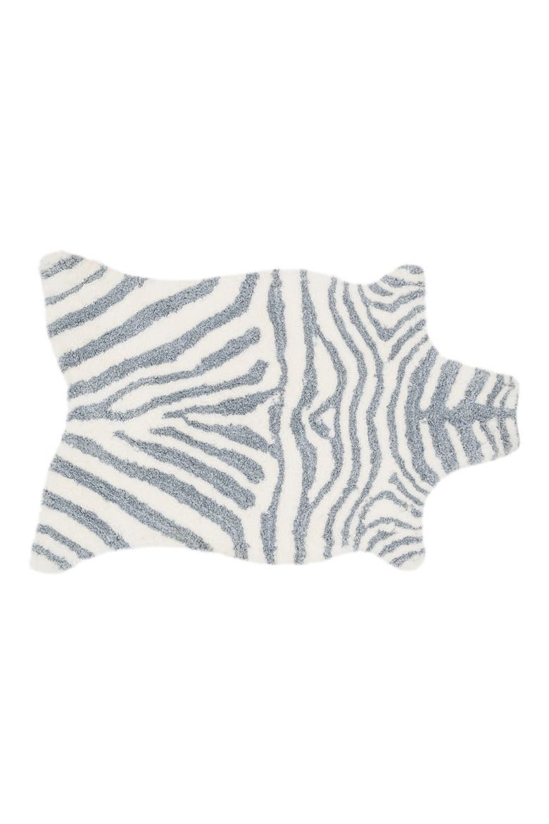 Zebra Stripe Rug, Main, color, IVORY/ SILVER