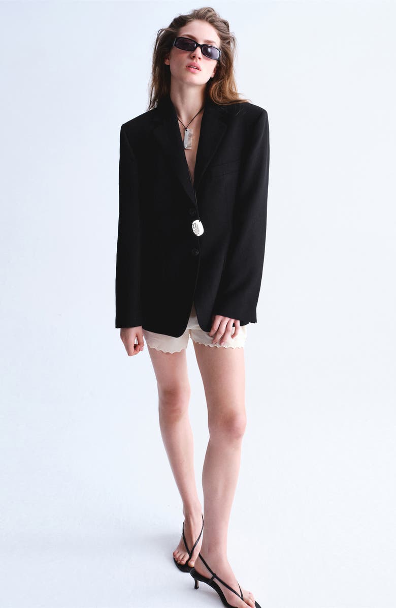 MANGO Two-Button Blazer, Alternate, color, Black