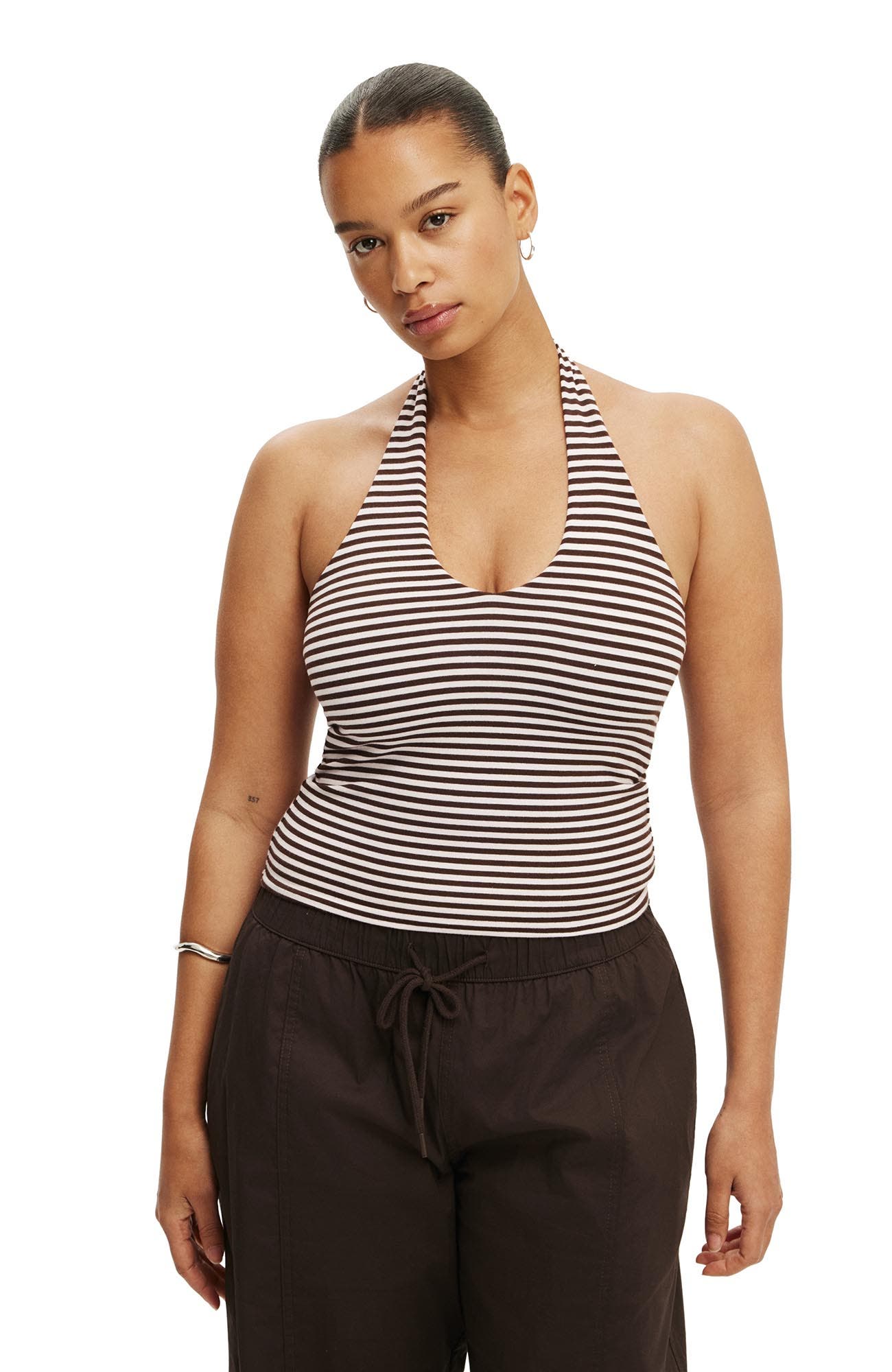Madi Stripe Babydoll Dark