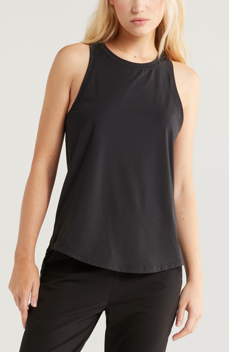 Zella Power Tank, Main, color, Black