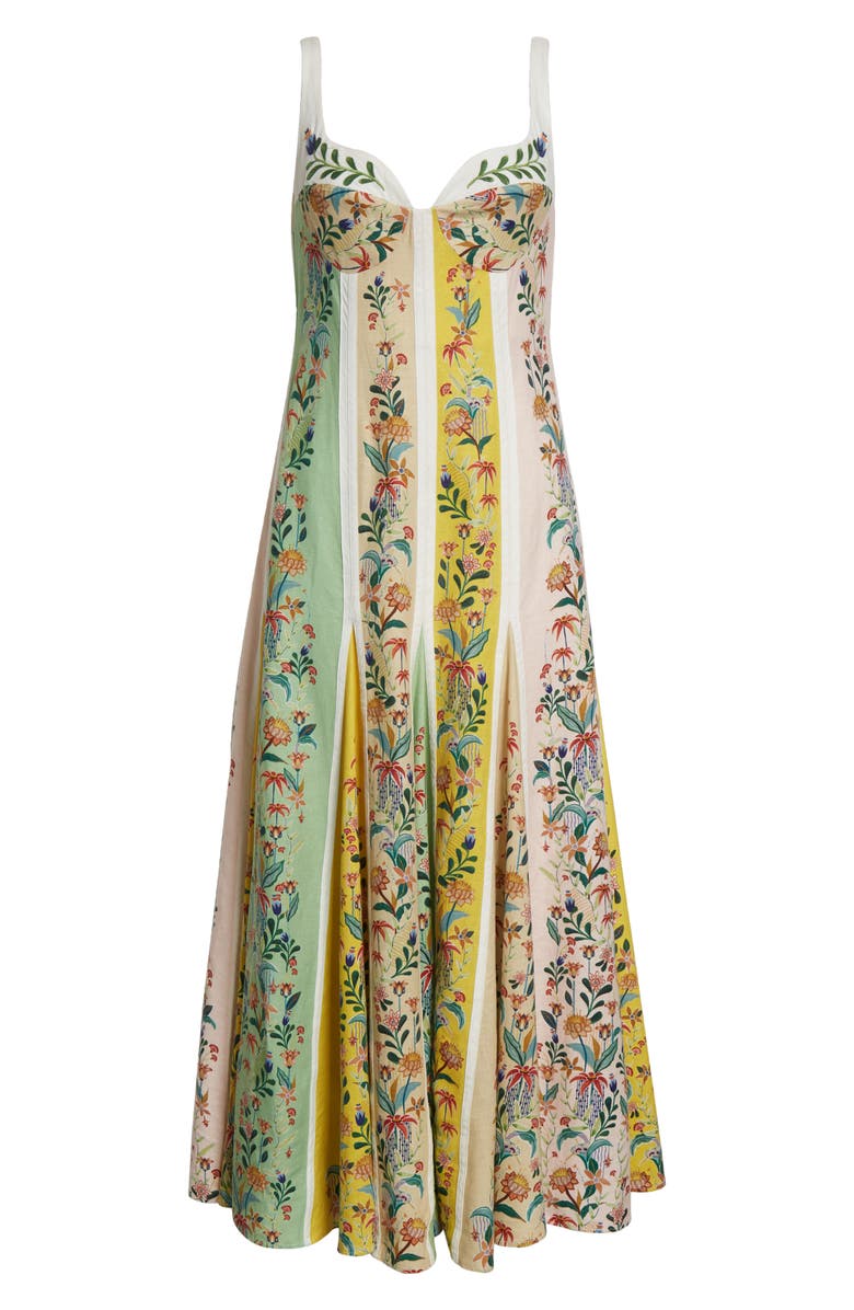 Delicate Floral Stripe Sundress