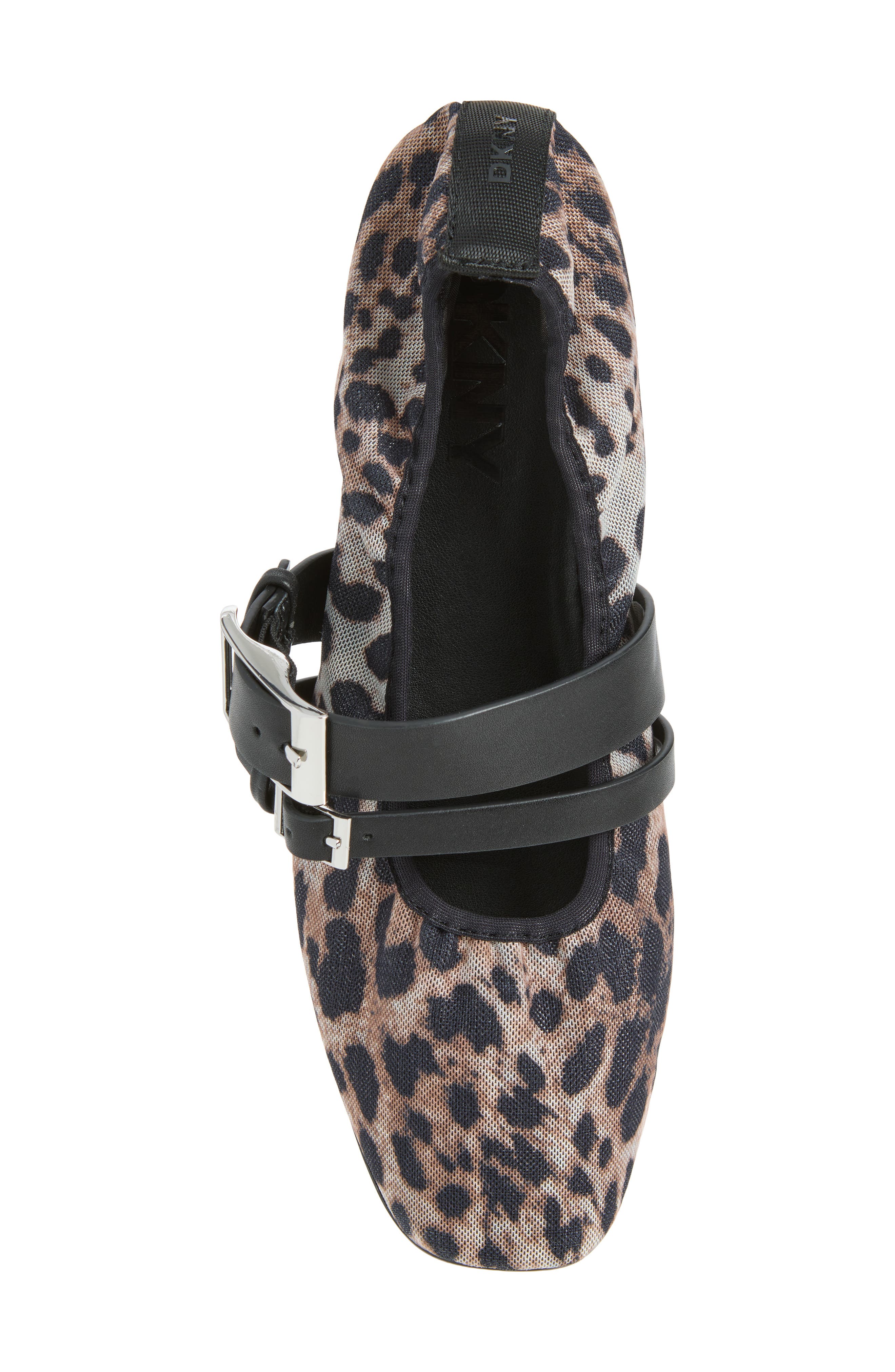 Dade Buckle Strap Mesh Ballet Flat, Alternate, color, NATURAL/ BLACK