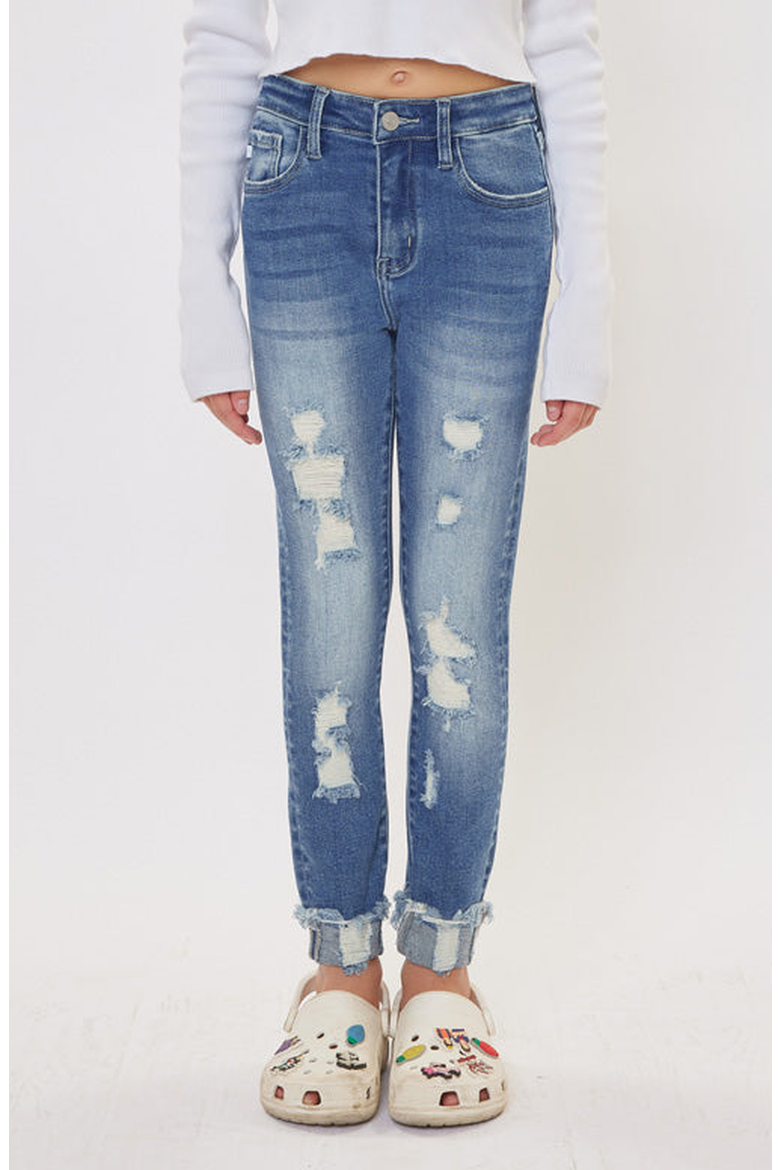 Cole High Rise Ankle Skinny Jeans, Main, color, Medium Wash