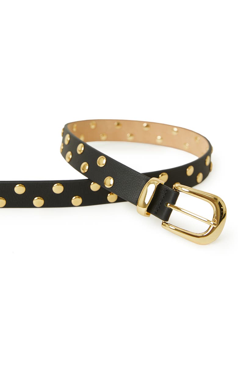 B-Low the Belt Juniper Studded Leather Belt, Alternate, color, Black Gold