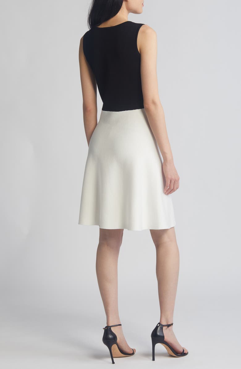 Tahari ASL Colorblock Sleeveless Sweater Dress, Alternate, color, 