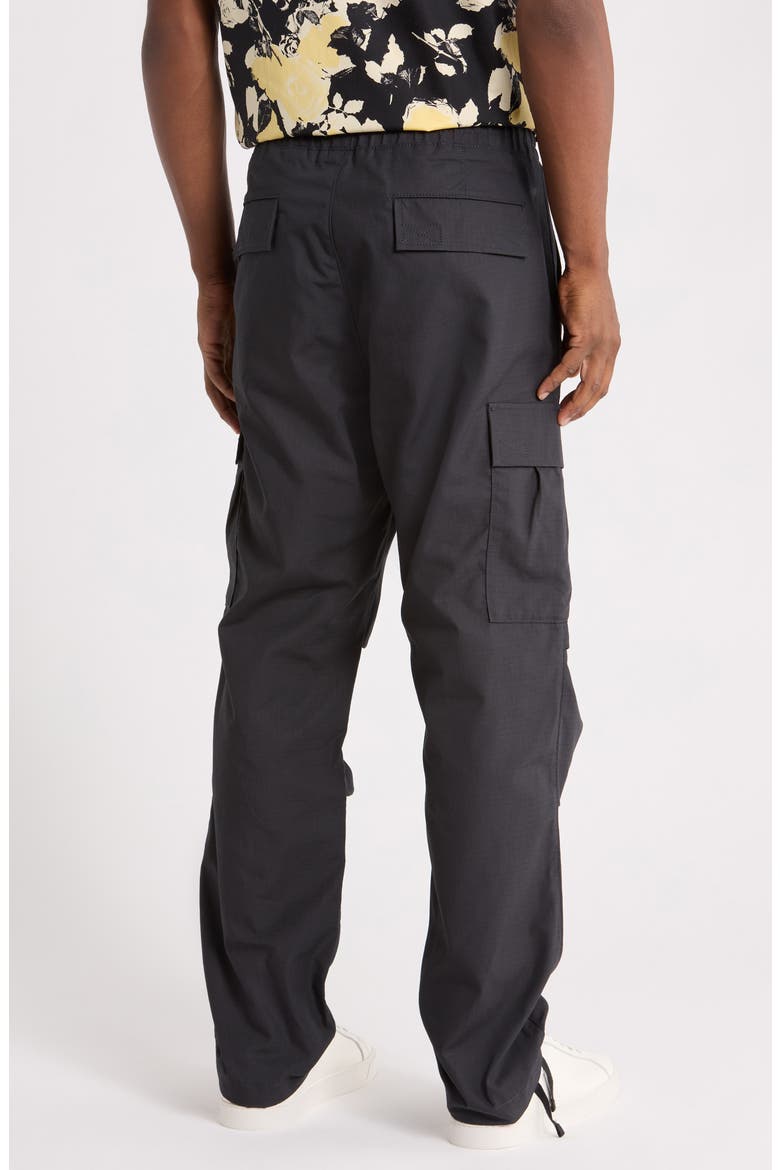 Gadic Drawstring Waist Cargo Pants, Alternate, color, BLACK