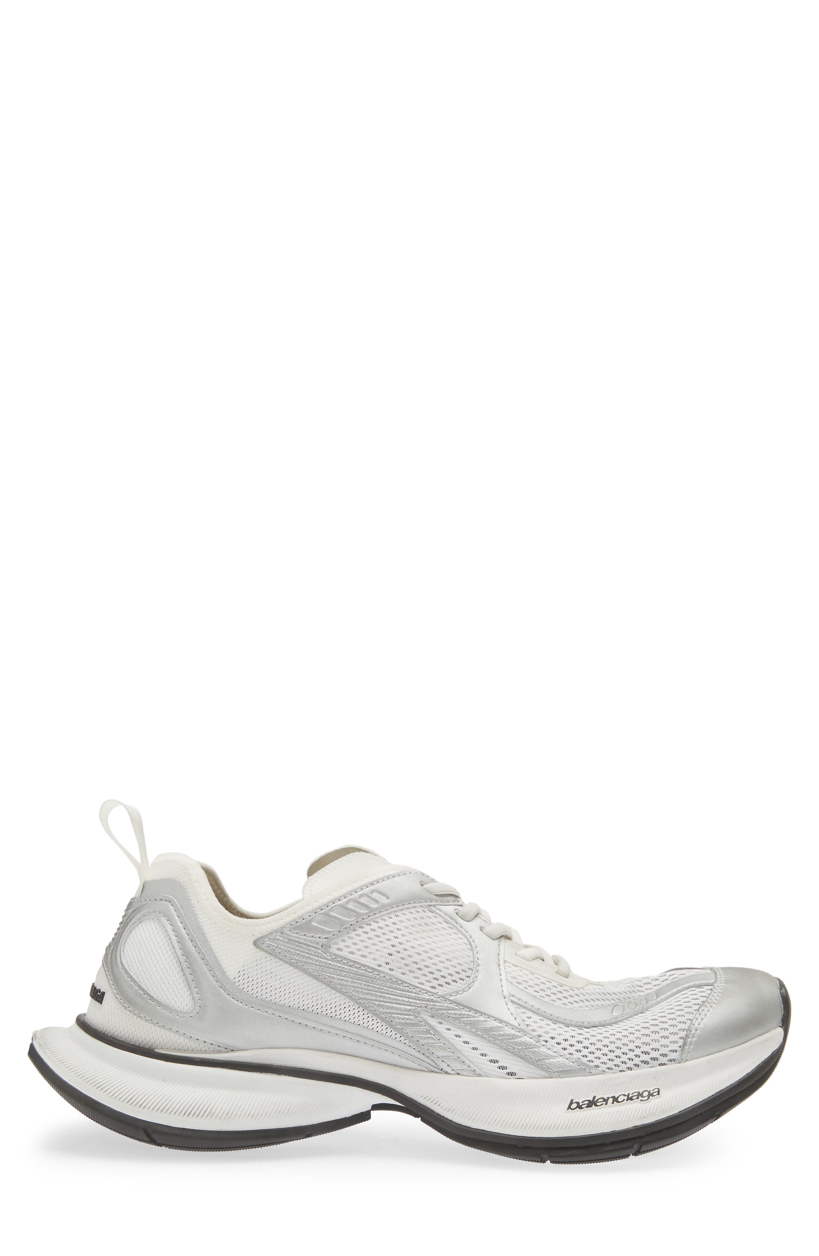 Balenciaga Circuit Sneaker, Alternate, color, White/ Silver