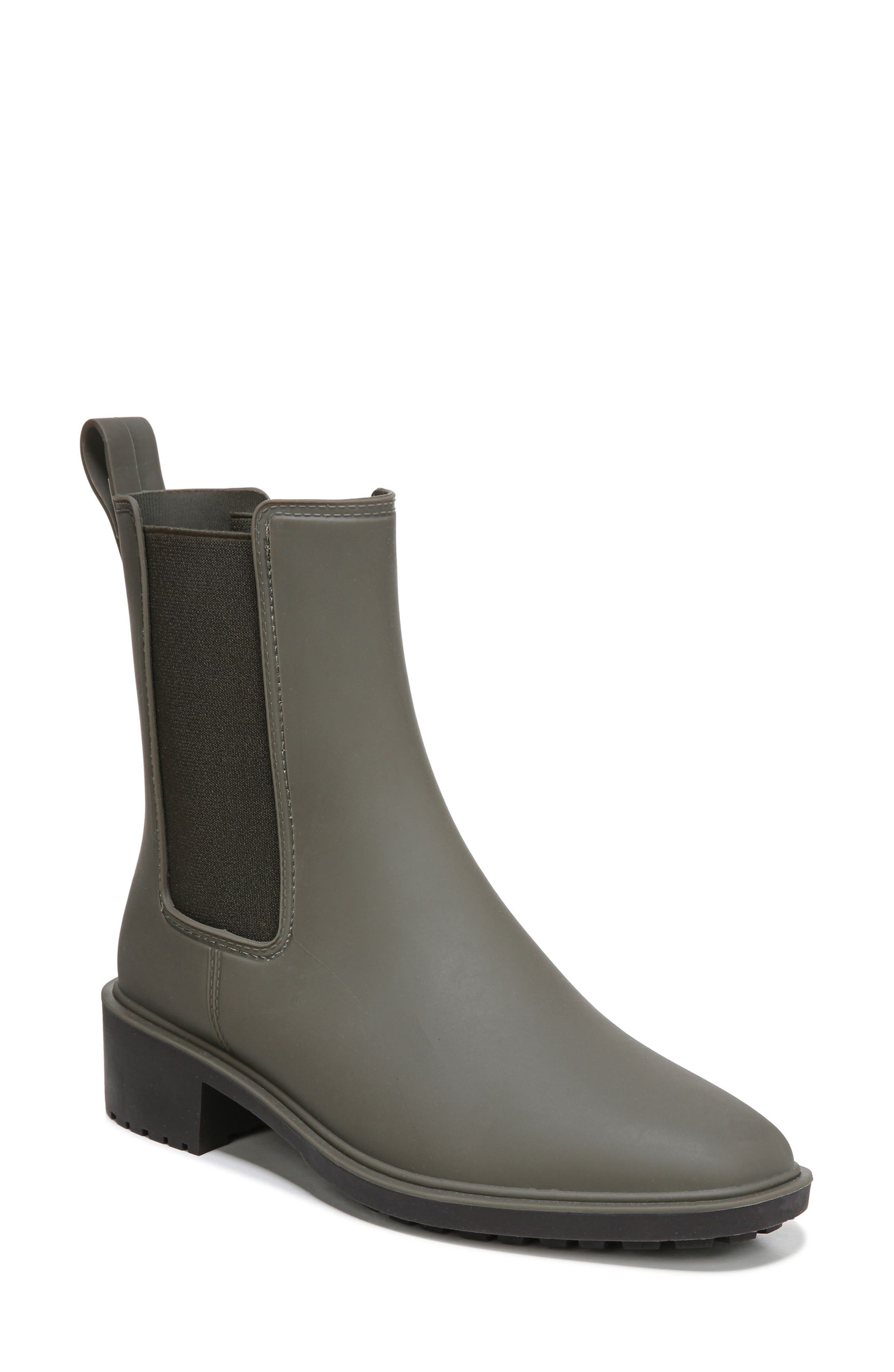 Sue Chelsea Rain Boot, Main, color, ALPINE GREEN/ CAVIAR BROWN