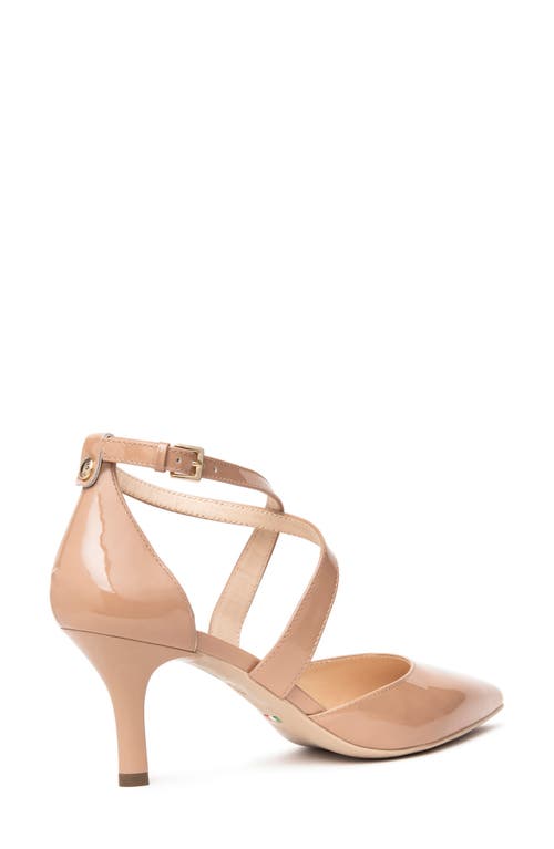 Nerogiardini Crisscross Strap Pointed Toe Pump In Nude