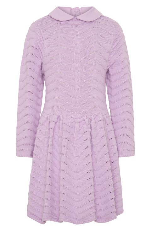 Kids' Peter Pan Collar Knit Dress (Toddler & Little Kid)