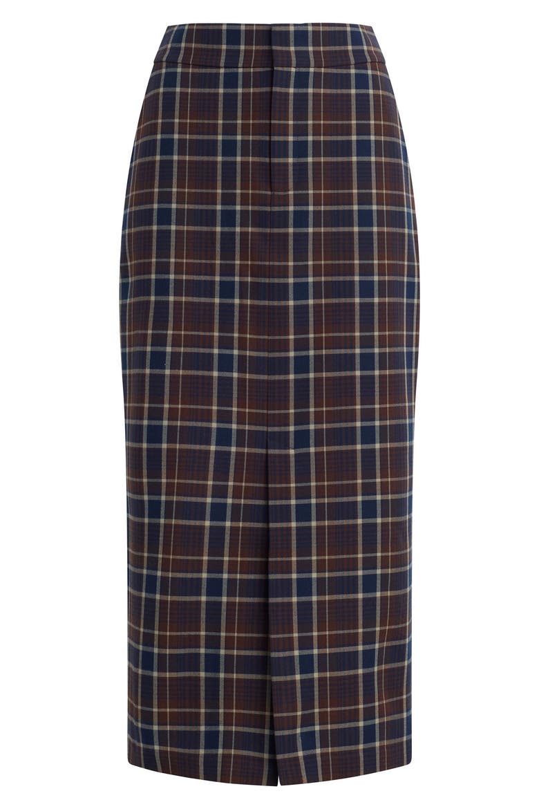 Petite The Meyer Midi Skirt, Alternate, color, TOFFEE PLAID