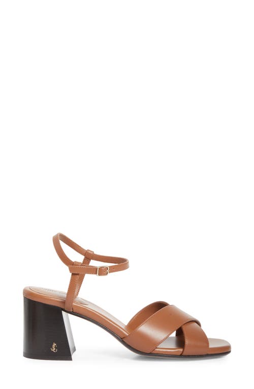 Jimmy Choo Valla 65 Leather Sandals In Brown