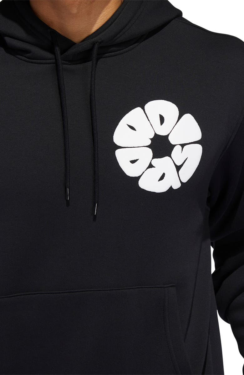 adidas Originals Circle Logo Cotton Graphic Hoodie, Alternate, color,