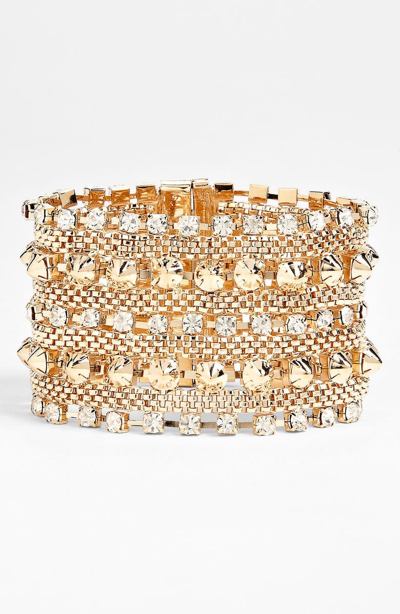 BP. Rhinestone & Stud Bracelet, Main, color,