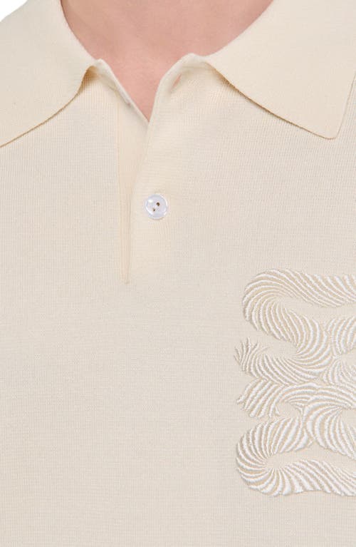 Sandro Polo With Rope Embroidery In White