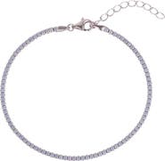 Spero London White Fine Opal Tennis Bracelet In Sterling Silver & Adjustable