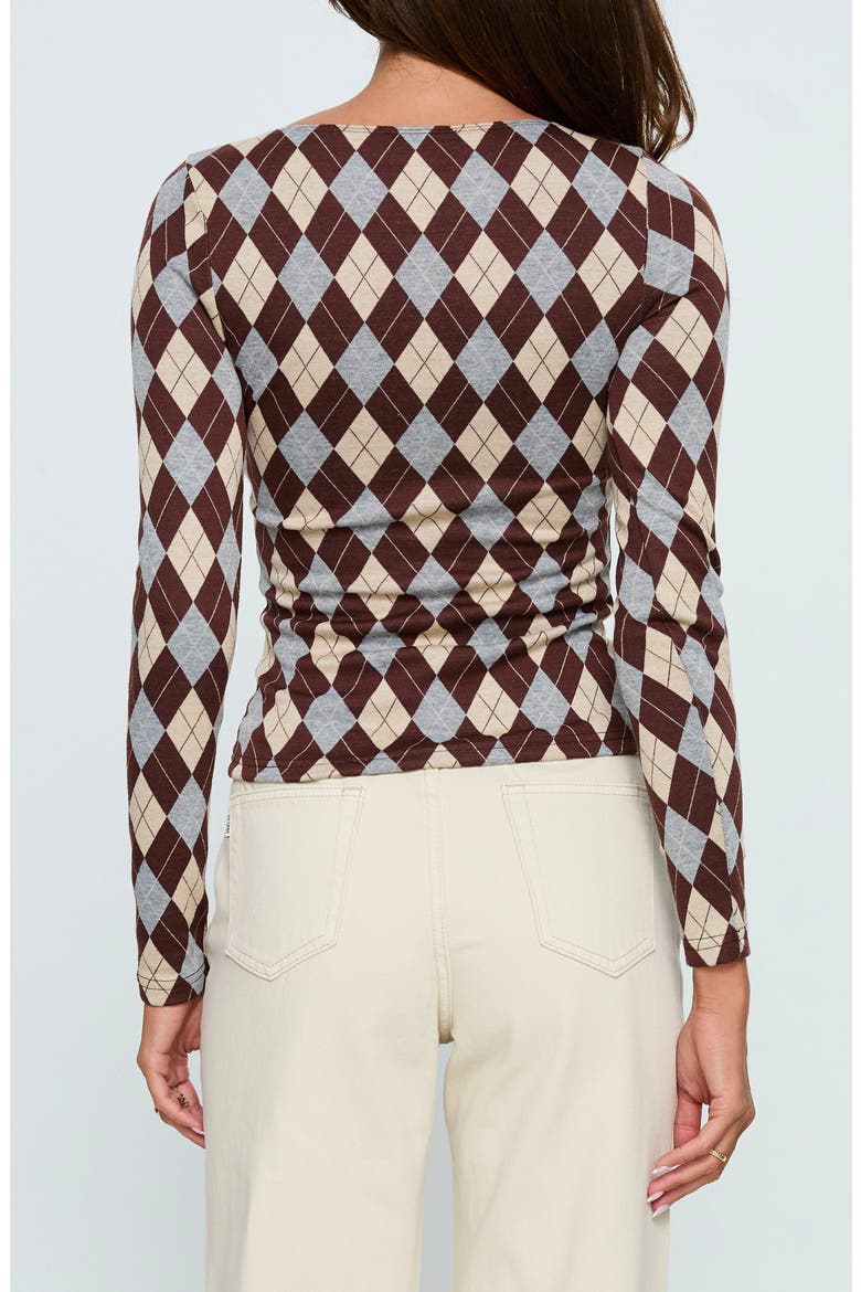 Shonna Long Sleeve Argyle Top, Alternate, color, ARGYLE