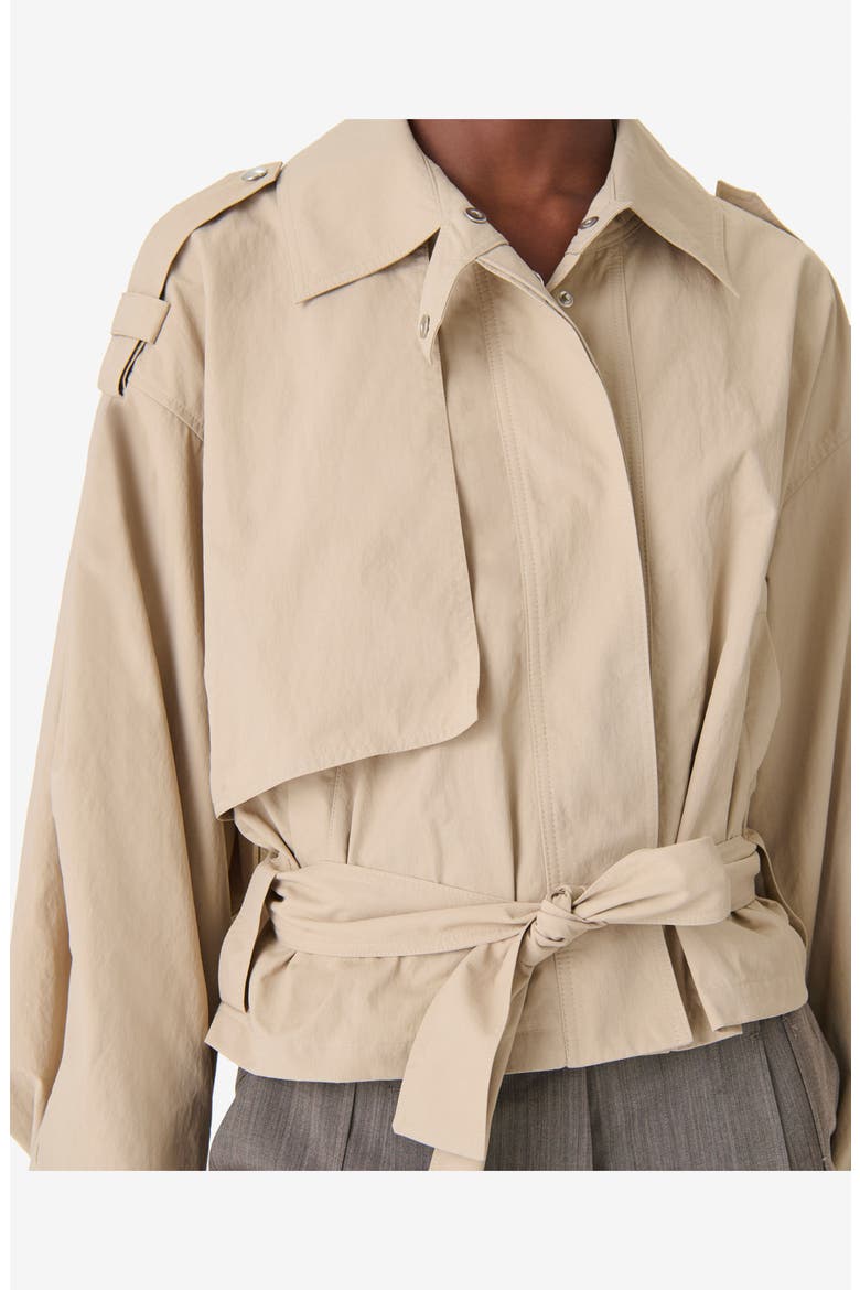 Zynia Cropped Trench Jacket, Alternate, color, Sea Shell
