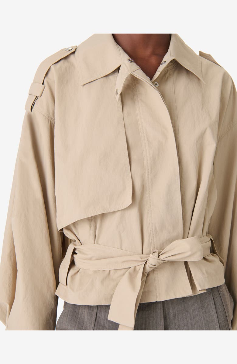 IRO Zynia Cropped Trench Jacket, Alternate, color, Sea Shell