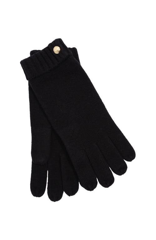 Lauren Ralplh Lauren Crest Knit Glove In Black