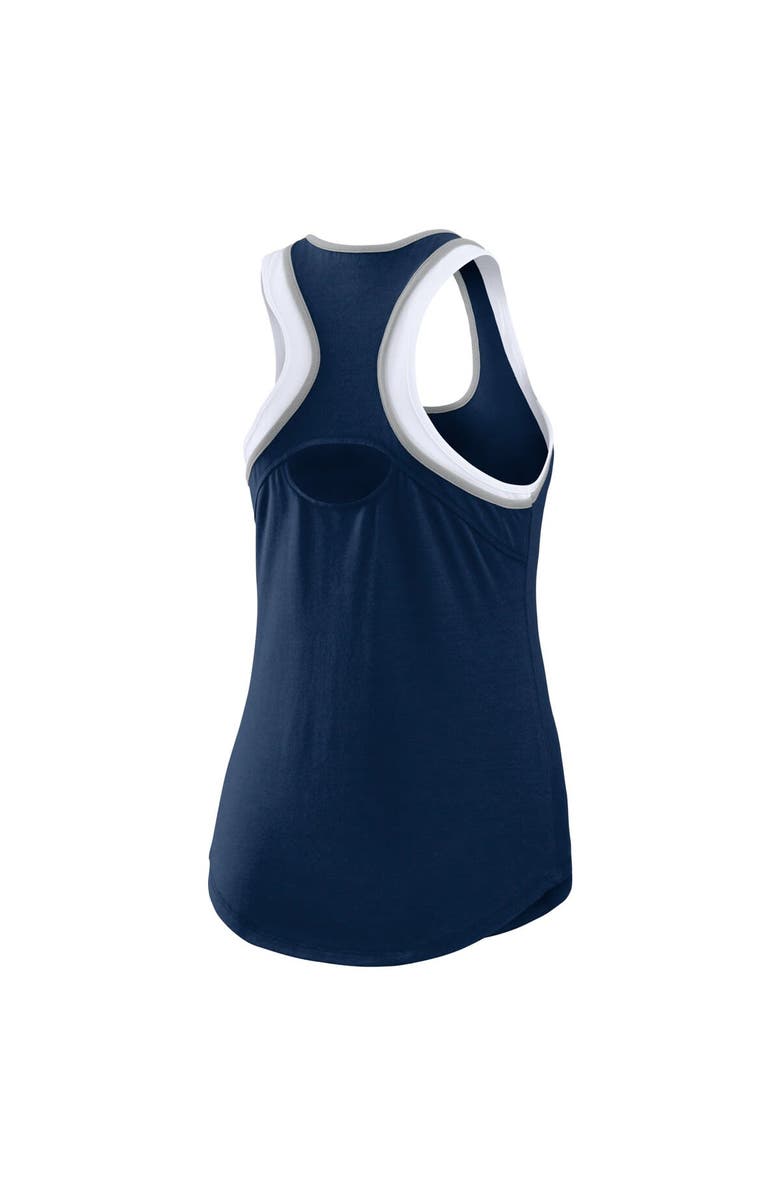 WEAR by Erin Andrews Women's WEAR by Erin Andrews Navy New York Yankees Colorblock Racerback Tank Top, Alternate, color, Navy