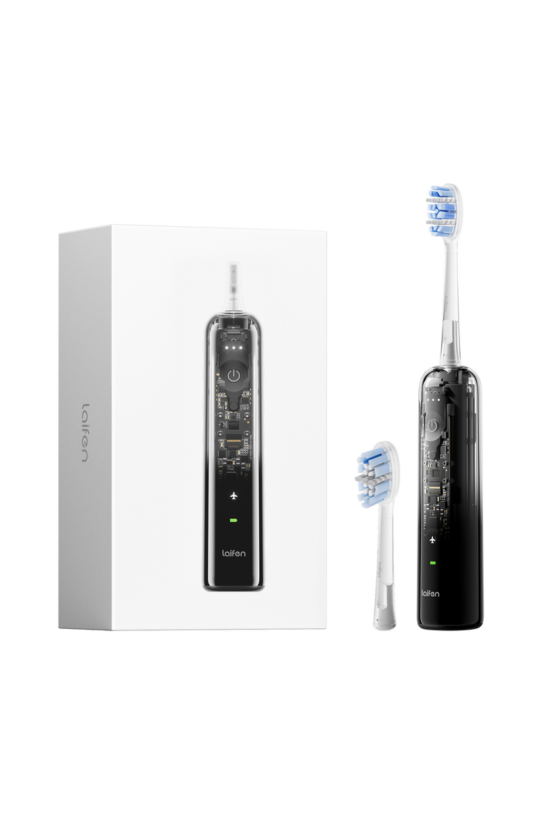 Wave Pro Electric Toothbrush with 2 Heads and Storage Bag, Main, color, Clear