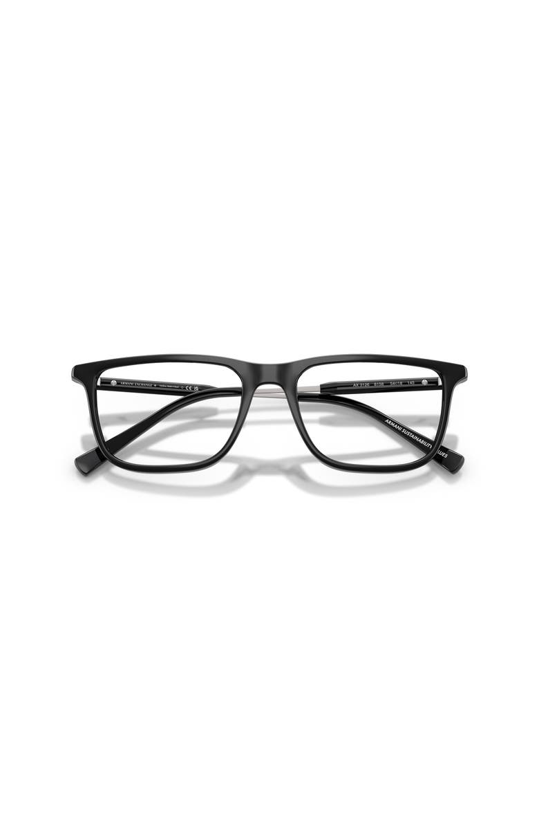 Armani Exchange 54mm Rectangle optical glasses, Alternate, color, Black