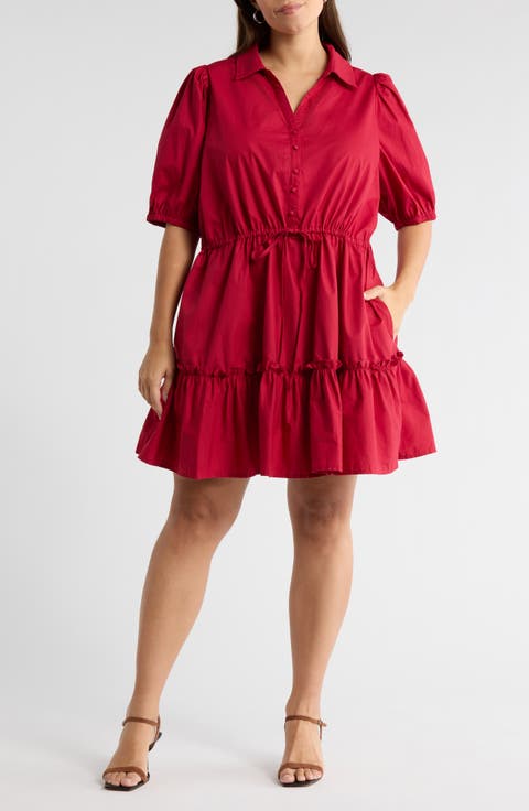 Stacie Cotton Shirtdress (Plus)