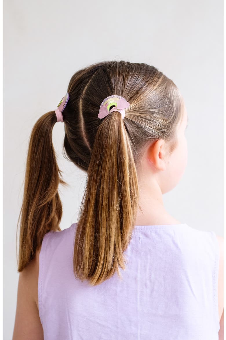 Kids' Rainbow 2-Pack Hair Clips, Alternate, color, PINK