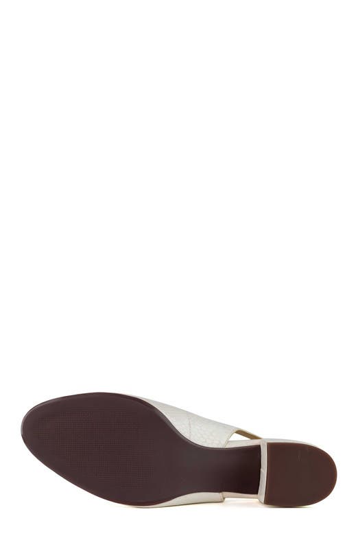 Marc Joseph New York Broad St Slingback Leather Pump, Alternate, color, White Snake