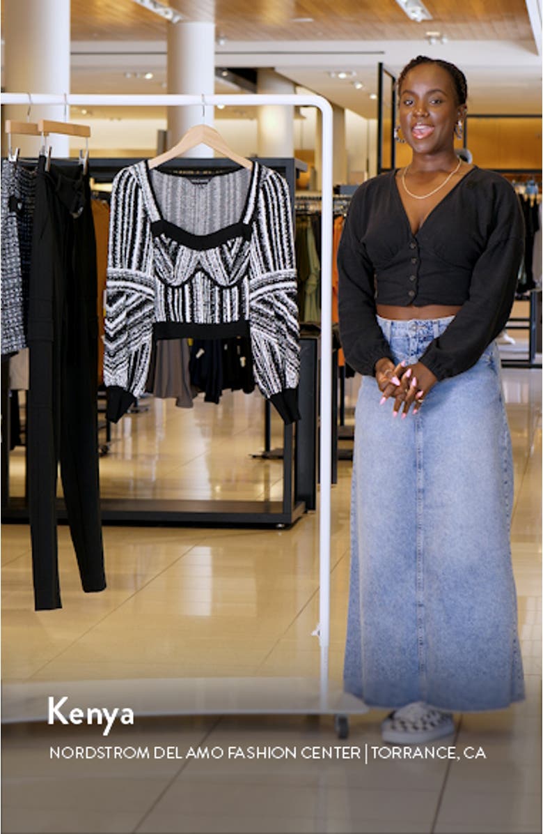 Vari Stripe Bustier Knit Crop Top, sales video thumbnail