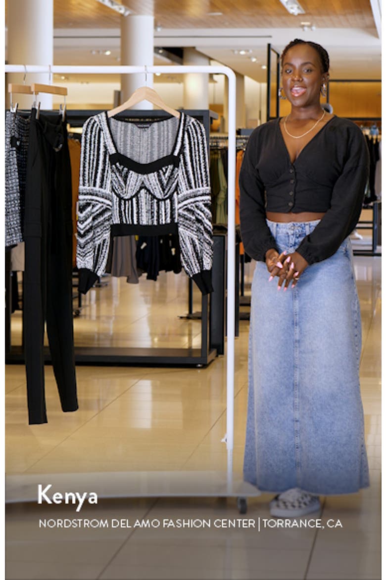 Vari Stripe Bustier Knit Crop Top video