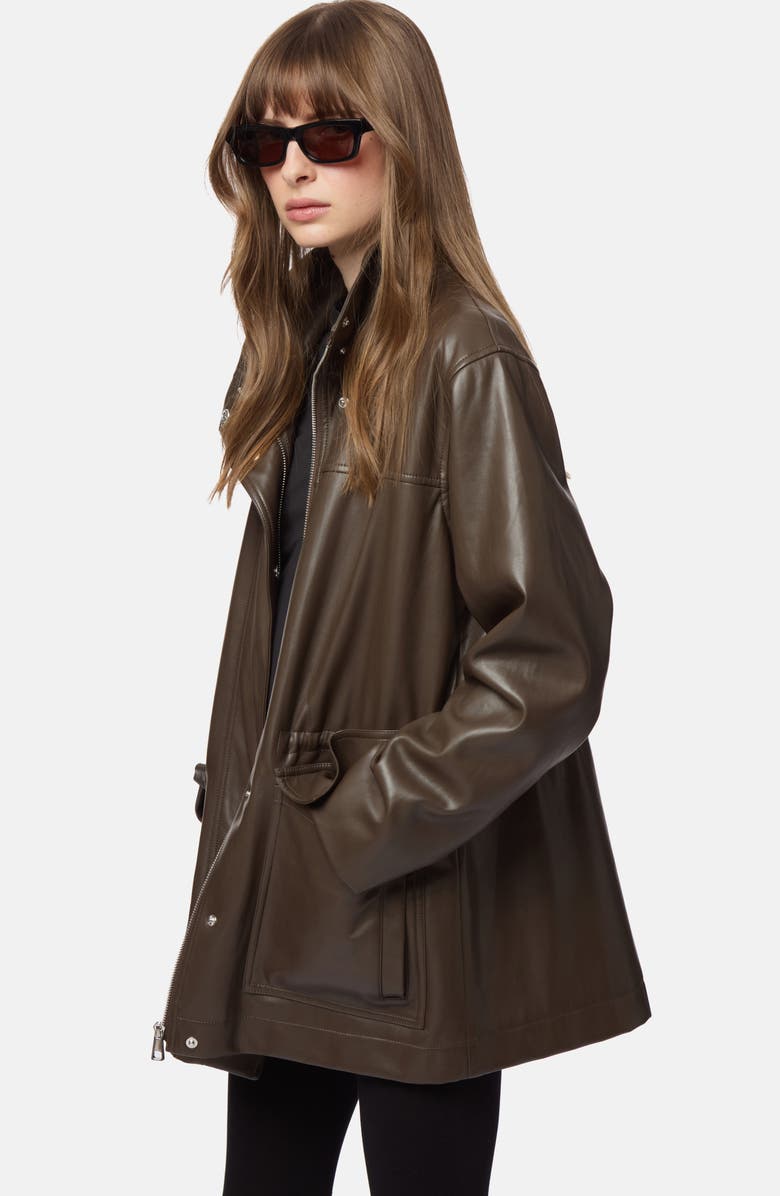 Apparis Edie Faux Leather Parka, Alternate, color, Deep Brown