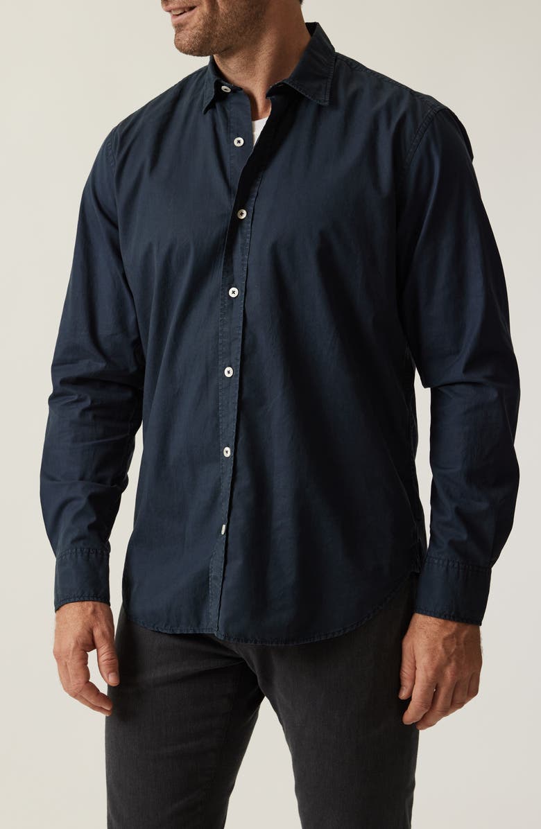 34 Heritage Luxe Twill Button-Up Shirt, Alternate, color, Dress Blues