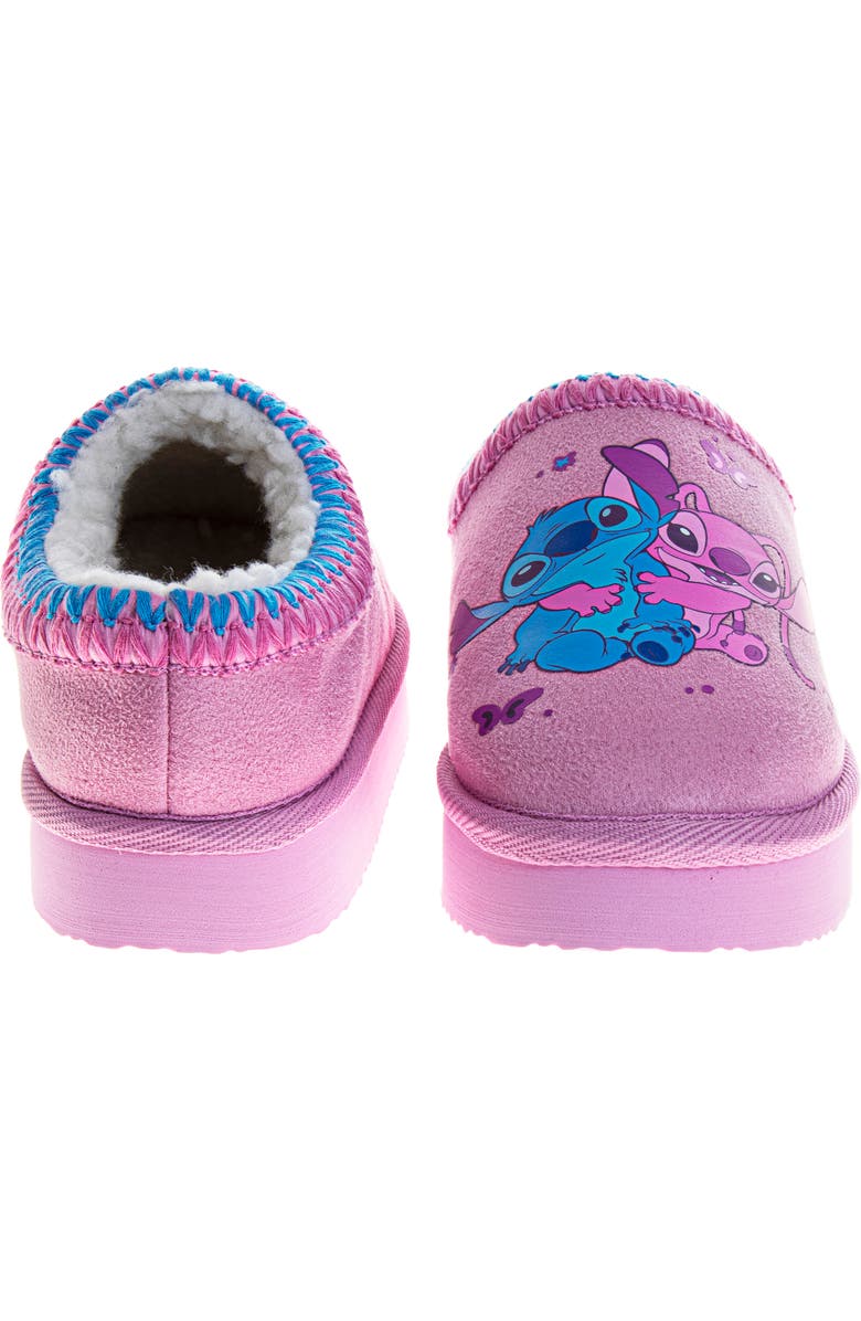 Disney Stitch & Angel Plush Lined Slippers Girls, Alternate, color, Purple