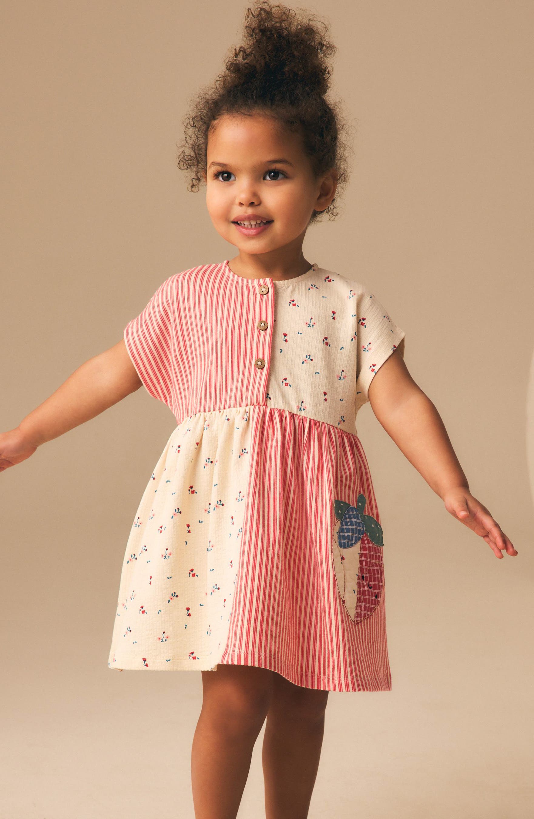 NEXT Kids' Embroidered Patchwork Dress — фото 7
