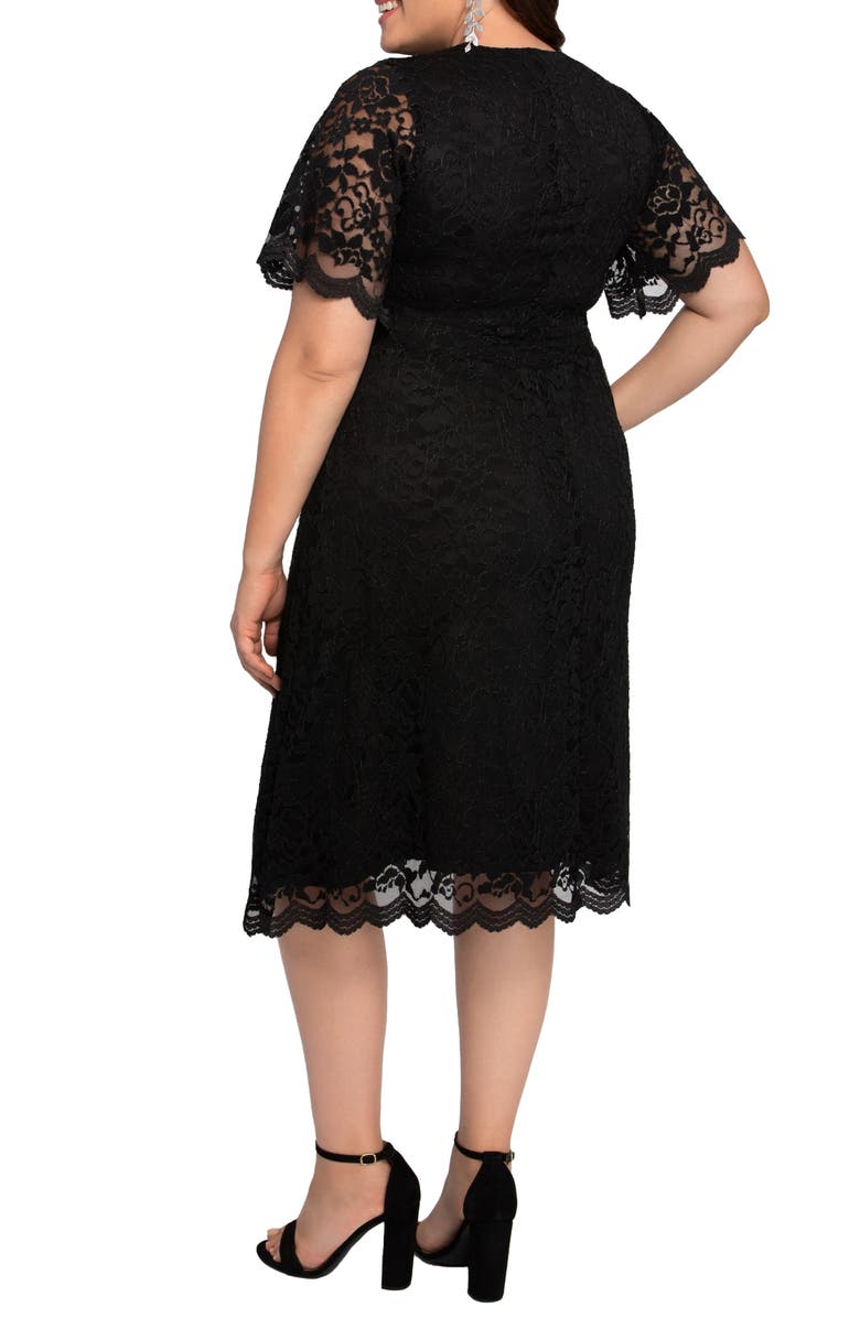 Kiyonna Retro Glam Lace Cocktail Dress, Alternate, color, 