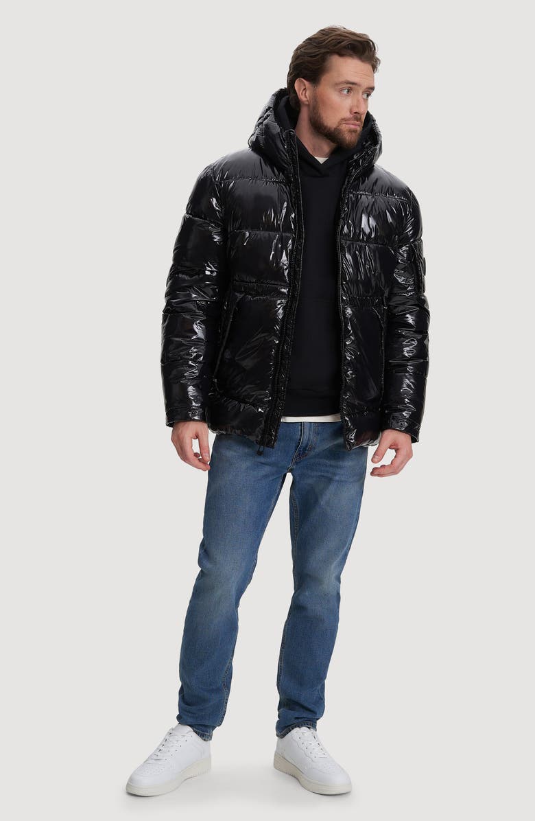 Noize Hooded Puffer Jacket, Alternate, color, Black