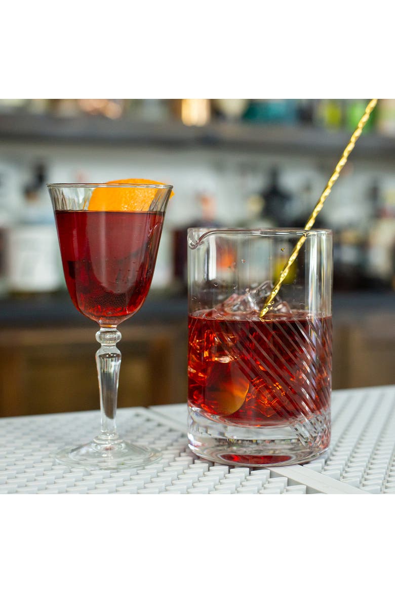 Cocktail Mixing Glass, Deco Style, Alternate, color, Glass