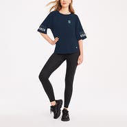 DKNY SPORT Women's DKNY Sport Navy Seattle Kraken Diana Tri-Blend Oversized T-Shirt
