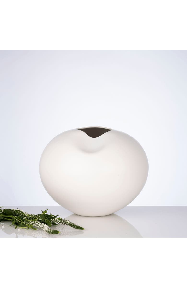 DinaDecor Milan White Sculptural Vase, Alternate, color, White