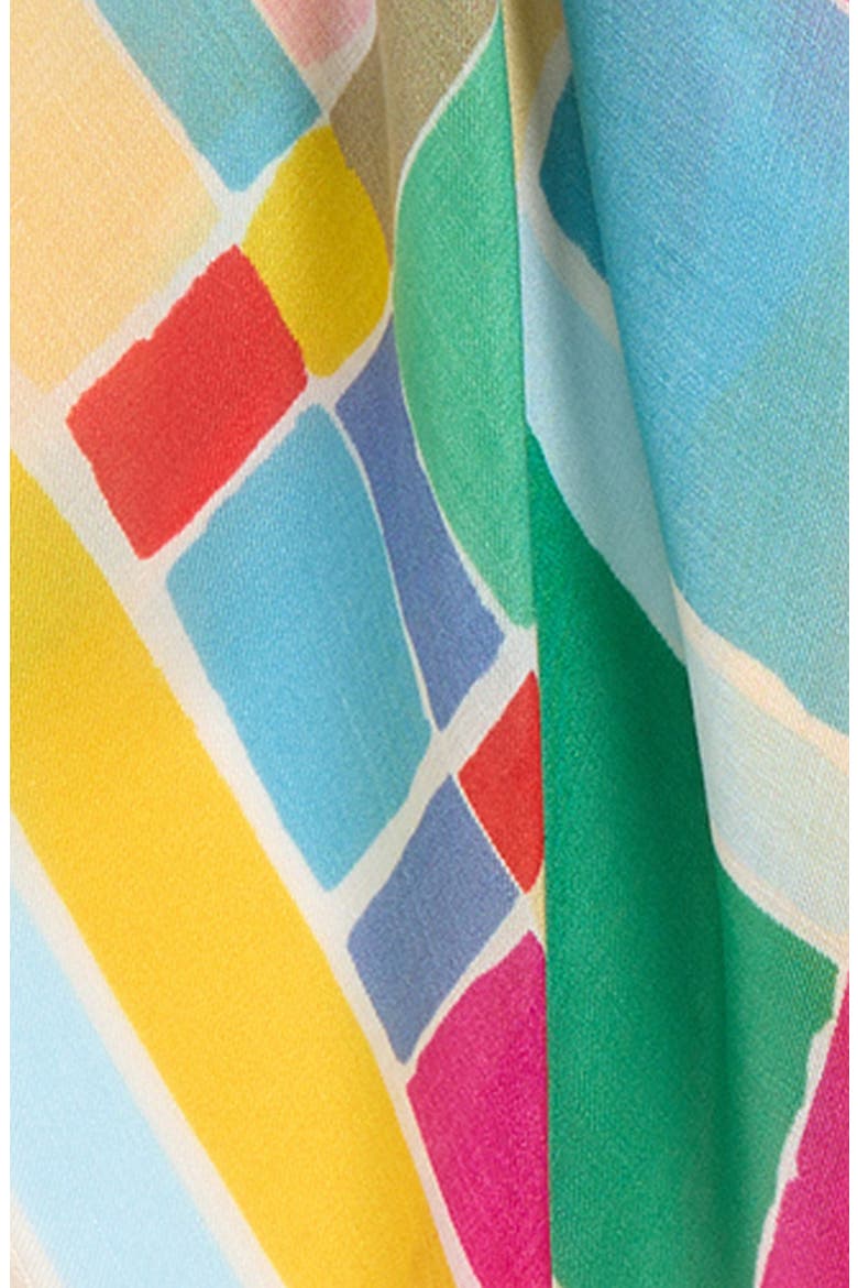 Painted Plaid Wrap, Alternate, color, WHITE MULTI