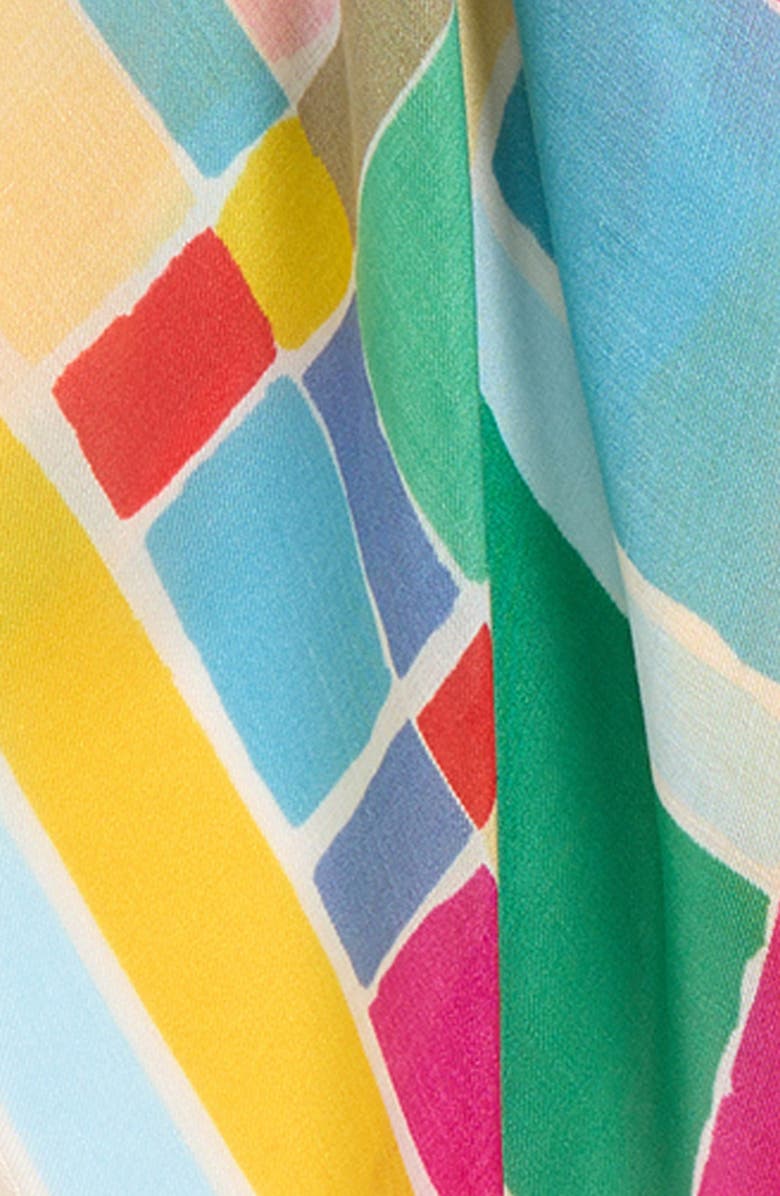 Echo Painted Plaid Wrap, Alternate, color, White Multi