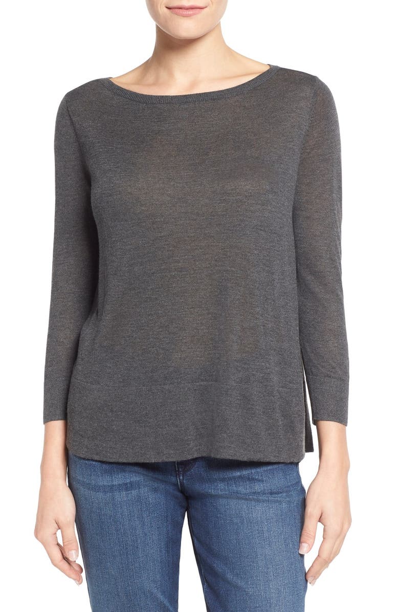 Halogen<sup>®</sup> Button Back Boatneck Sweater, Main, color, 